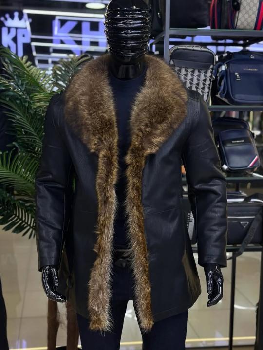 Men's fur coats Genuine leather fox fur thick coat