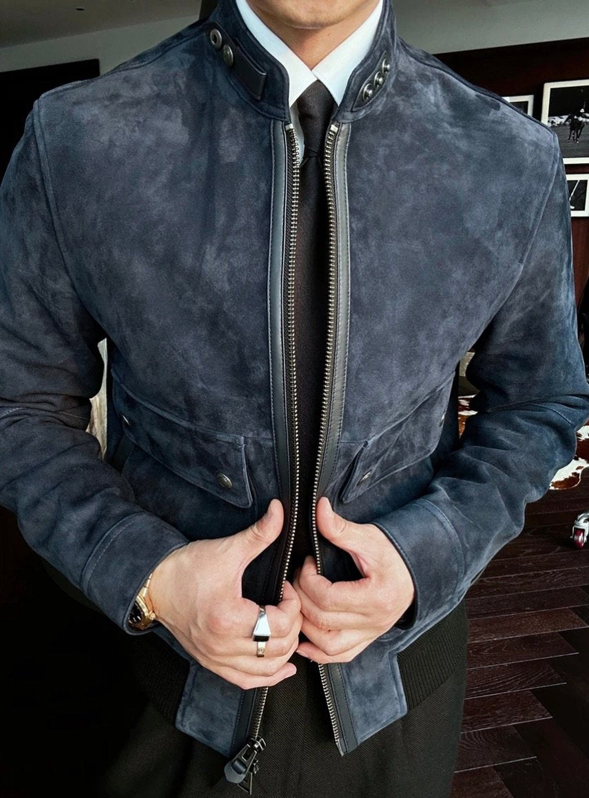 【50%OFF+ FREE SHIPPING】Fashion men's casual suede leather jacket