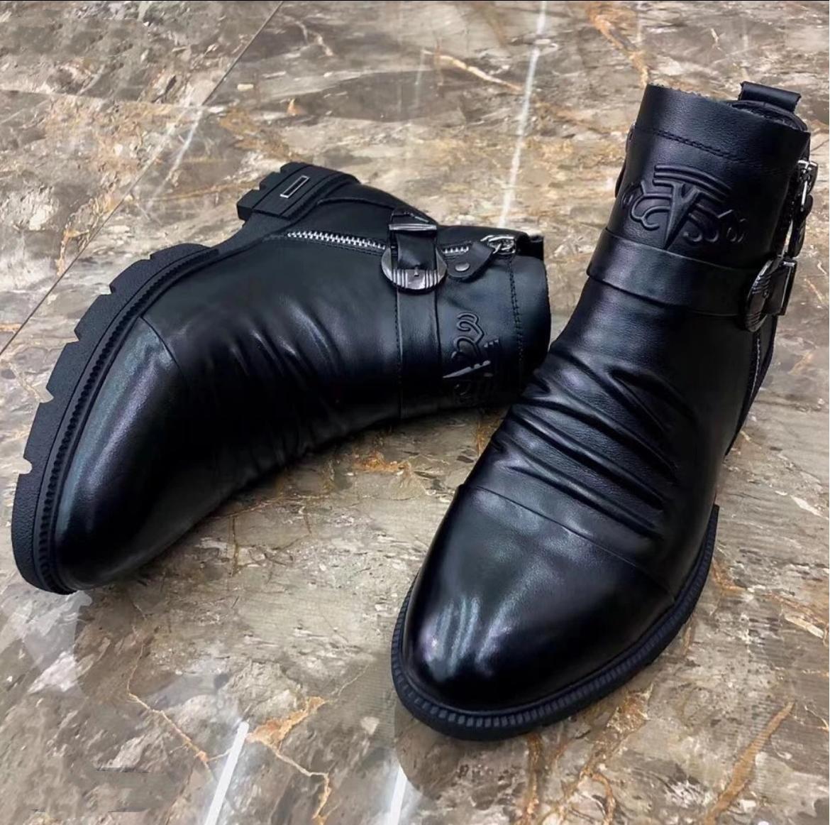 【50%OFF+ FREE SHIPPING】Men's genuine leather plus velvet warm cotton boots