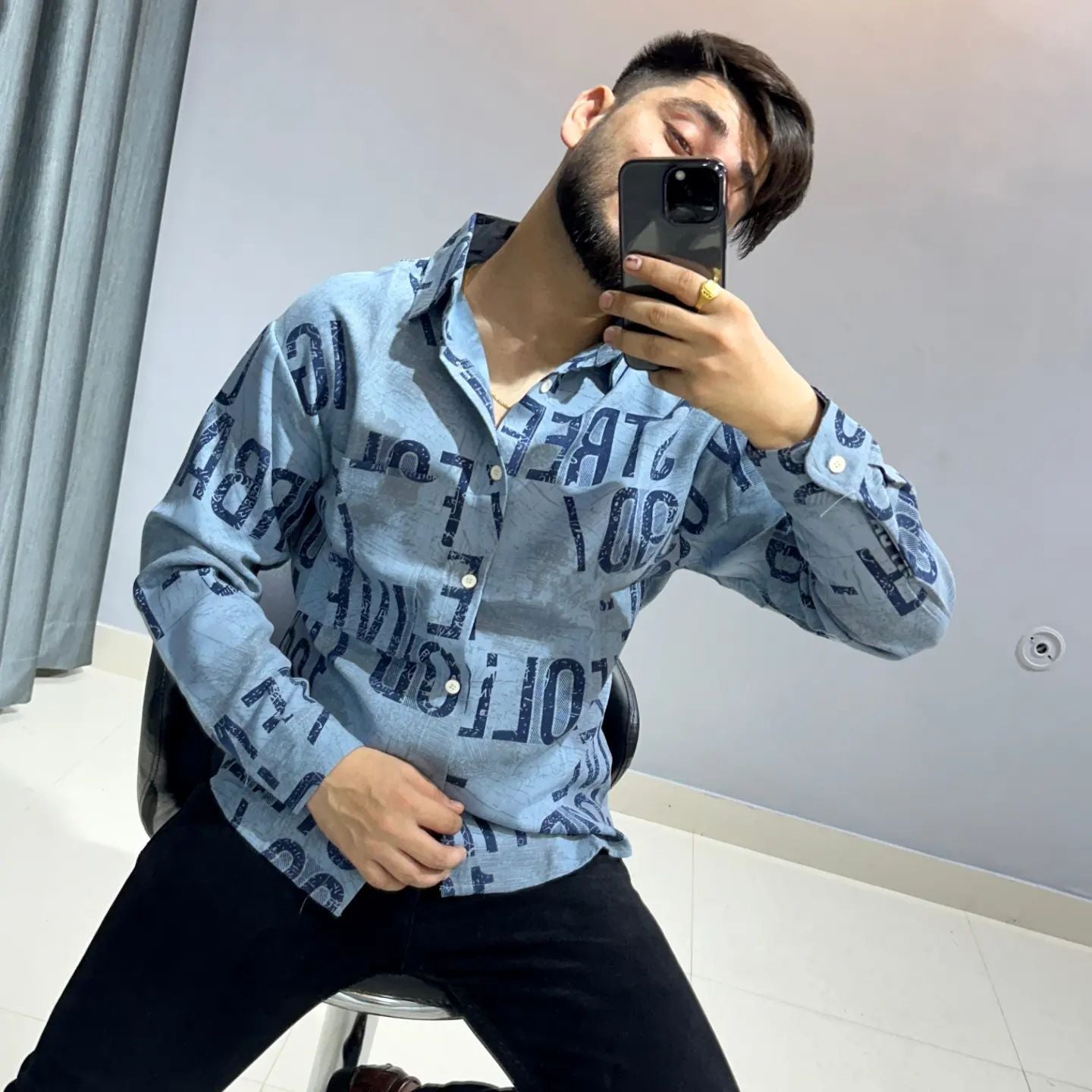 【50%OFF+ FREE SHIPPING】Men's Printed Long Sleeve Casual Shirt