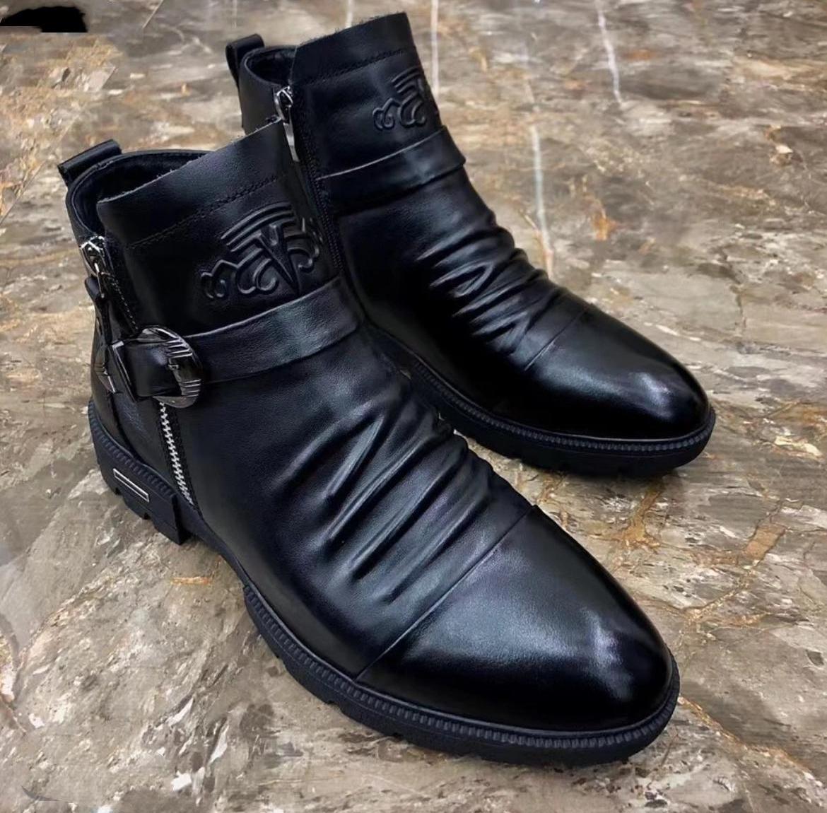 【50%OFF+ FREE SHIPPING】Men's genuine leather plus velvet warm cotton boots