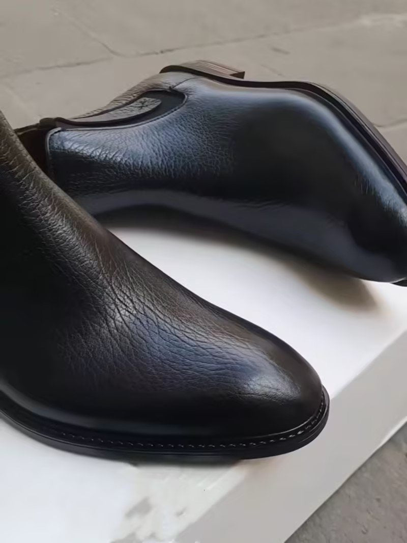 【🎉50% off+buy 2 free shipping】Men's high top leather Chelsea boots