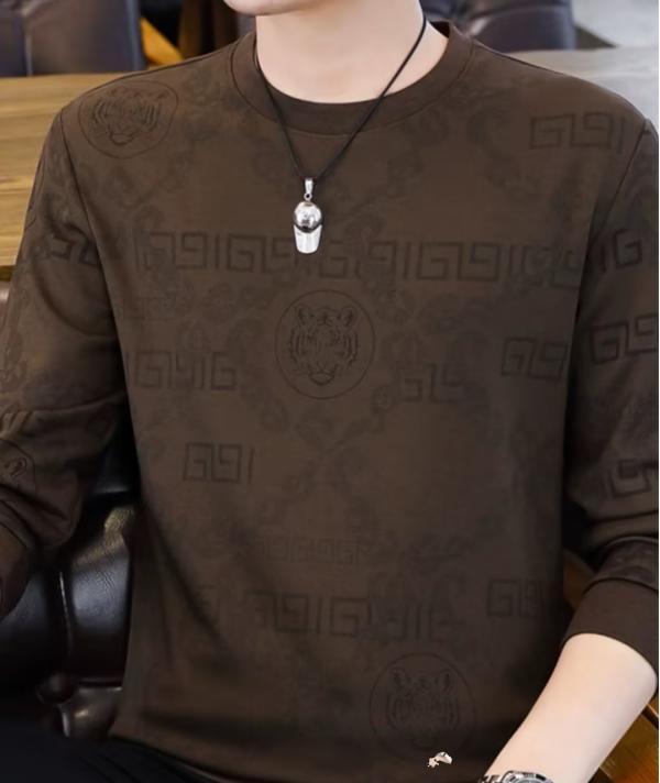 【🎉buy 2 Items get 5% off+free shipping】Men's crew neck jacquard sweatshirt casual warm top