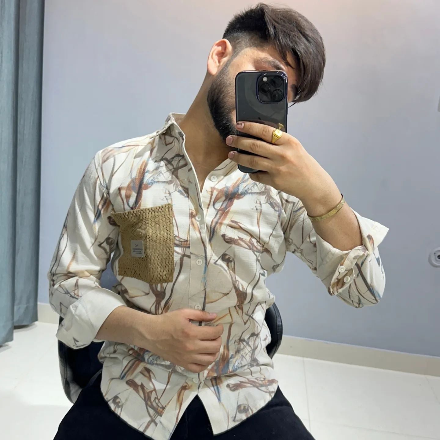 【50%OFF+ FREE SHIPPING】Men's Printed Long Sleeve Casual Shirt