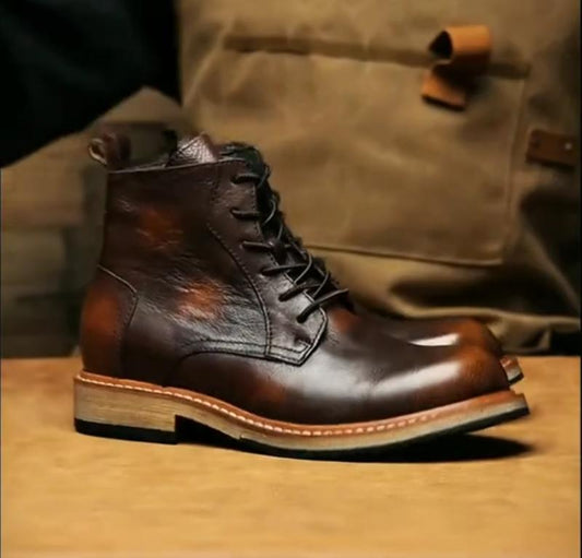 【🎉50%OFF+ FREE SHIPPING】Handmade vintage leather boots