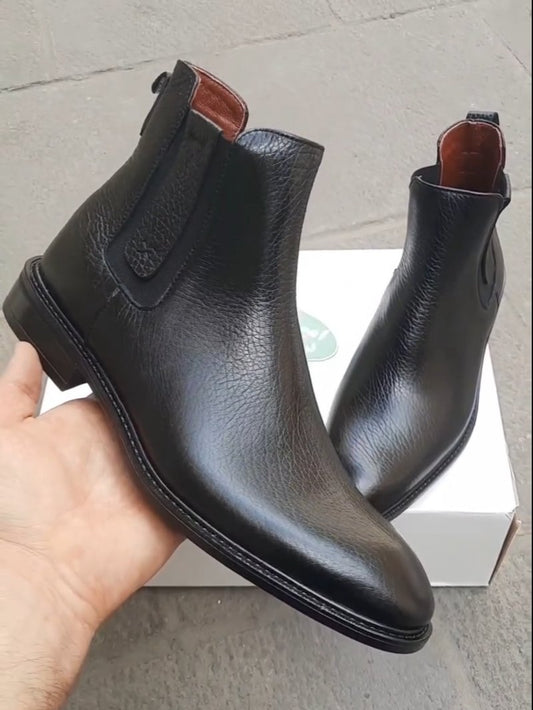 【🎉50% off+buy 2 free shipping】Men's high top leather Chelsea boots