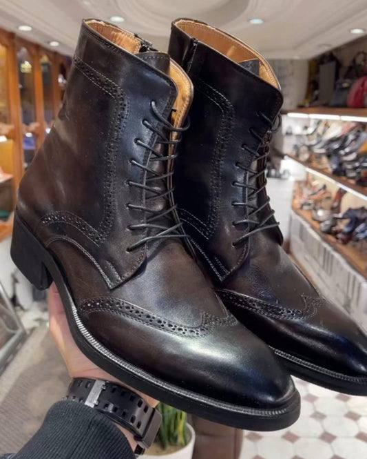 【🎉50%OFF+ FREE SHIPPING】Vintage high top leather boots